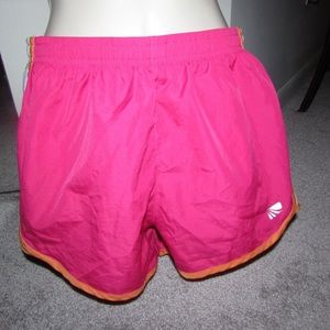 WOMEN'S RUNNING SHORTS PINK ORANGE WHITE SZ SMALL